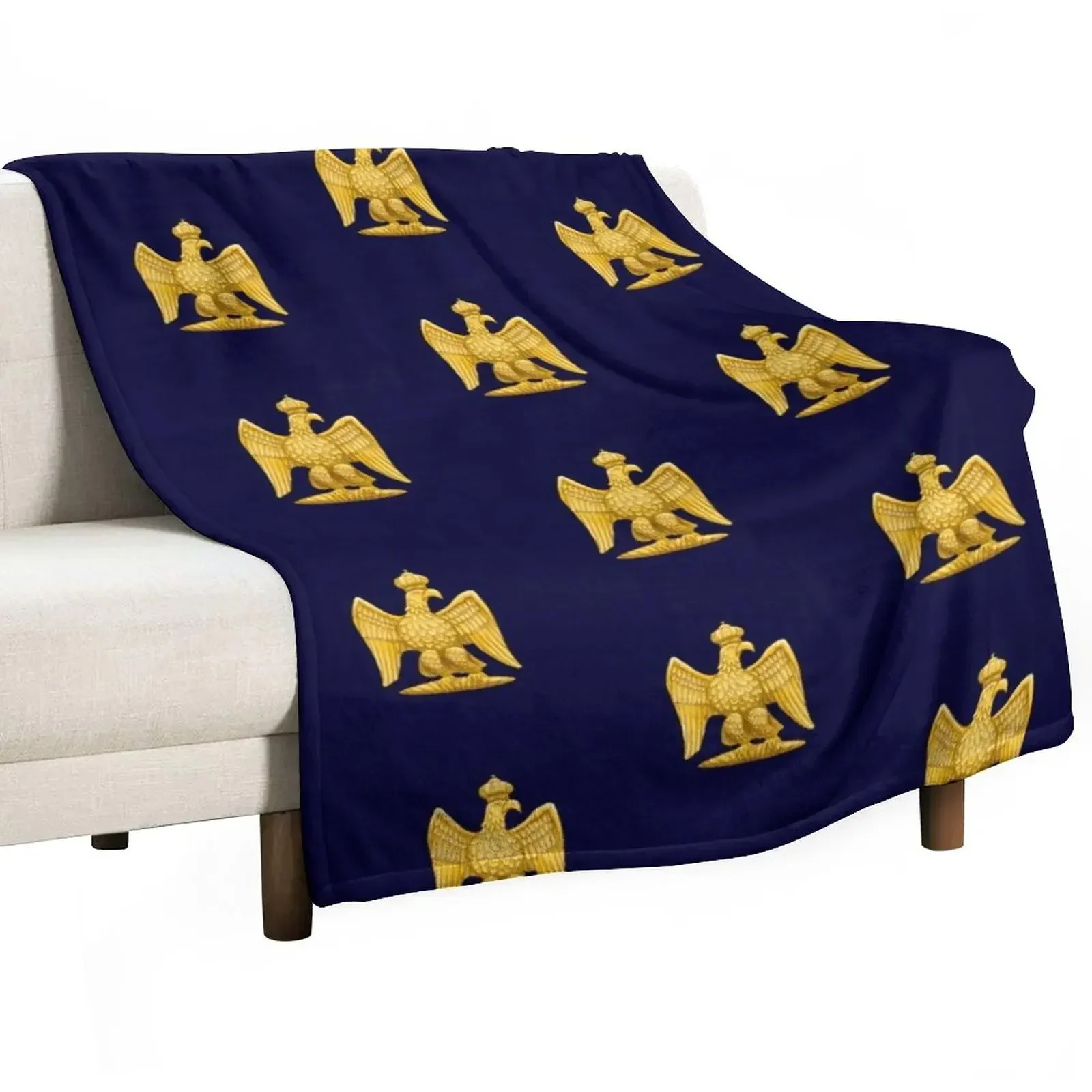 

Napoleonic Imperial Eagle: blue Throw Blanket Soft Big manga halloween Sofa Quilt Blankets