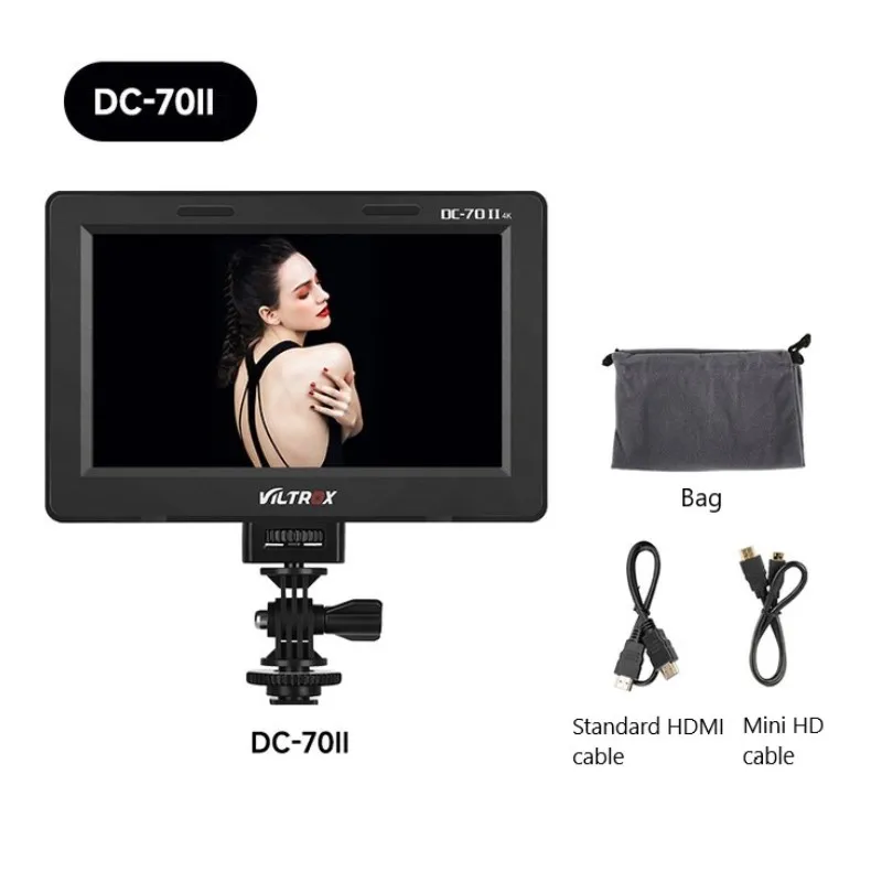 Viltrox DC-70 II 7 inch HD Camera Video Monitor 4K Monitor on Camera DSLR Field Display Screen 1024*600 IPS for