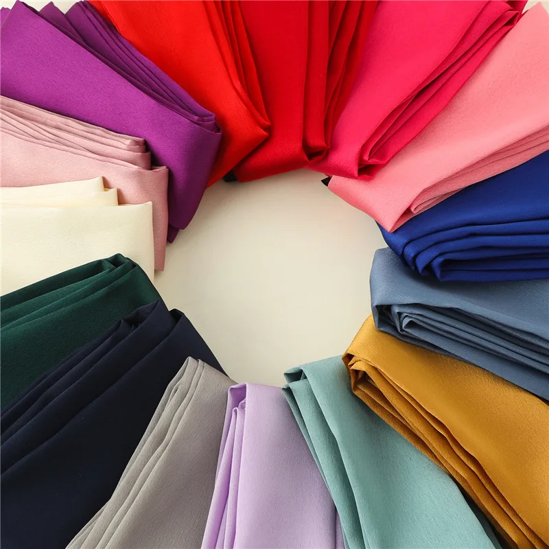 10 Farben 5X190CM Damen Schmaler Langer Schal Einfarbiger Chiffon-Seidenschal Gummiertes Rot Schwarzes Taschenband Stirnbänder Choker Streamer – Detail 2