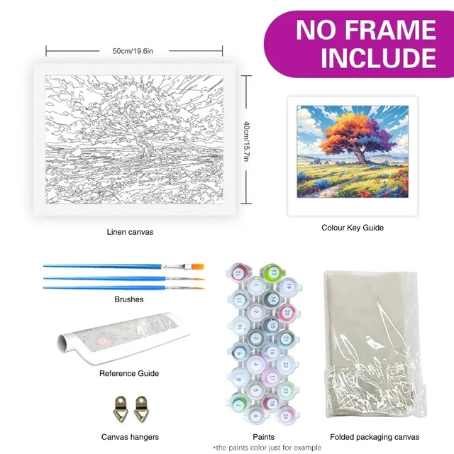 RUOPOTY – peinture par numéros pour adultes, Kits avec cadre, fleurs, paysage de rue, image par numéros pour décoration de maison, 40x50cm 2