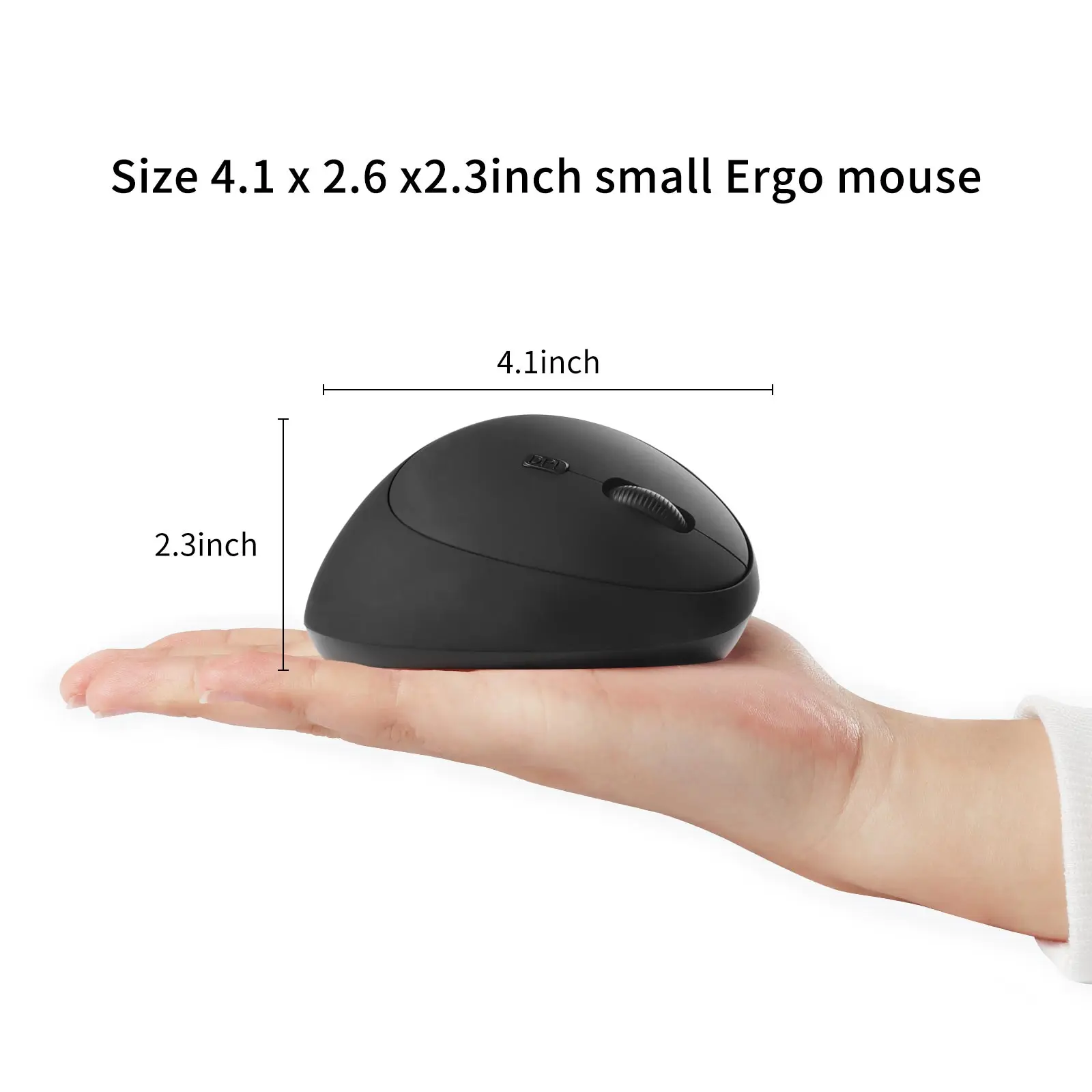 Chyi Rato Vertical Ergonômico 2.4g sem Fio Usb Recarregável 1600dpi Gamer Ratos 6d Mini Rato do Jogo para Computador Portátil pc - Imagem 2