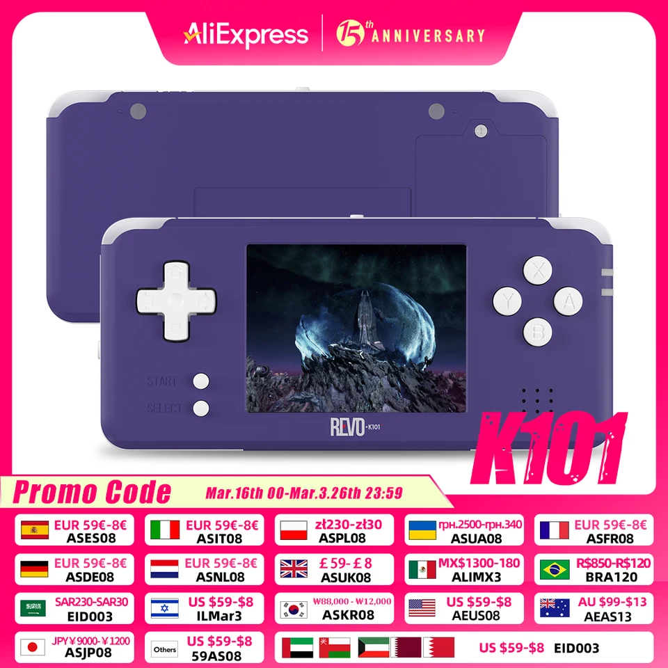 Anbernic Revo K101 Plus ポケットハンドヘルドゲームコンソール 3