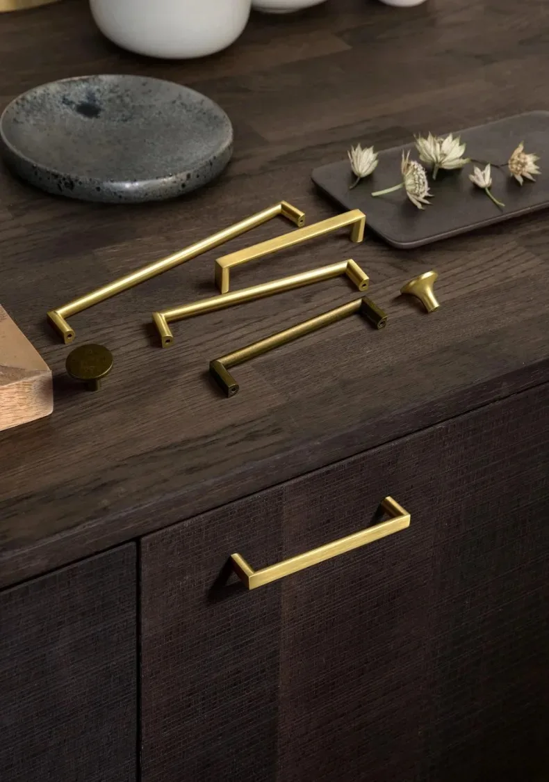 Goo-Ki Champagne Bronze Cabinet Pulls Black Cabinet Handles for Dresser,Wardrobe&Cupboard,Zinc Alloy Kitchen Cabinet Handles