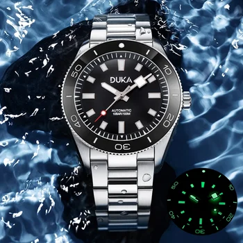 DUKA 2024 남성용 기계식 자동 시계, 사파이어 스테인리스 스포츠 방수 손목시계, 탑 브랜드 럭셔리 시계