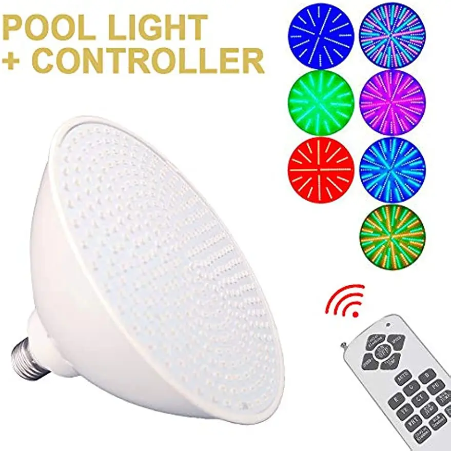 45W 120V LED Pool Light Bulb With Controller Color Changing Lamp For Inground Pool