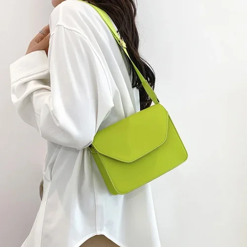트렌디 한 여성 가방 여성을위한 빈티지 Crossbody 가방 PU 가죽 간단한 솔리드 컬러 플랩 메신저 가방 디자이너 핸드백 파우치 4