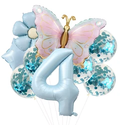Pink Butterfly Foil Balloons for 5th Birthday and Party Decor (4)