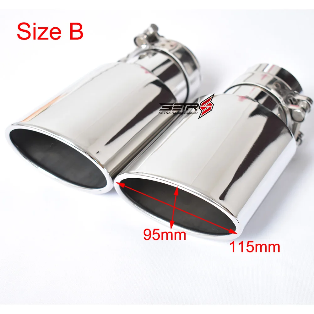 Car Accessories Outlet 1PC 105 mm Oval Stainless Steel Universal Exhaust Tip Muffler Pipe For Reiz Carola exhaust muffler tip exhaust pipe muffler exhaust trim pipe
