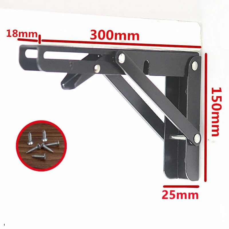 Folding shelf bracket 2PCS 8-20 Inch Triangle Adjustable Wall Shelves Mounted Table Shelves Home Hardware