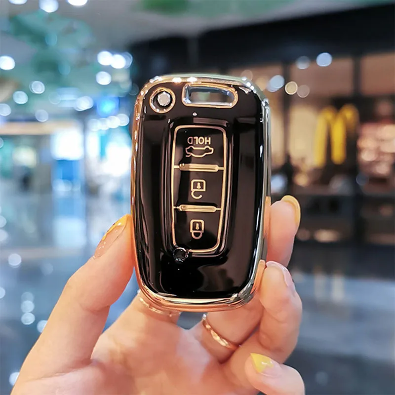 3 Pulsanti Smart Key Case Per Kia Forte Sportage K2 K5 Per Hyundai Genesis Coupe Sonata Ix35 Soft Tpu Car Key Fob Shell Cover