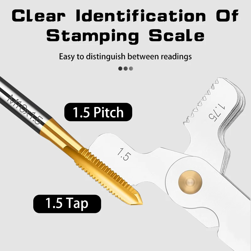 Inch 55&deg; / Metric 60&deg; Thread Pitch Cutting Gauge Set Stainless Steel Pitch Ruler Measuring Tools One Piece Thread Samples 20Pc