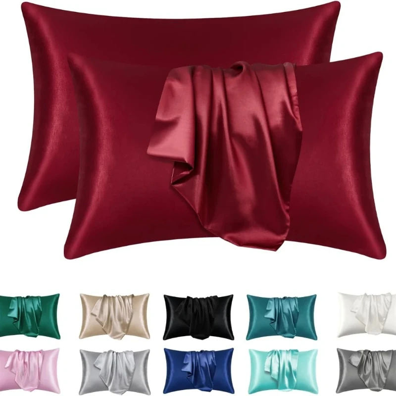 Premium 100% Natural Mulberry Silk Pillowcase for Hair and Skin Care - Anti-Frizz, Wrinkle-Resistant, and Hypoallergenic