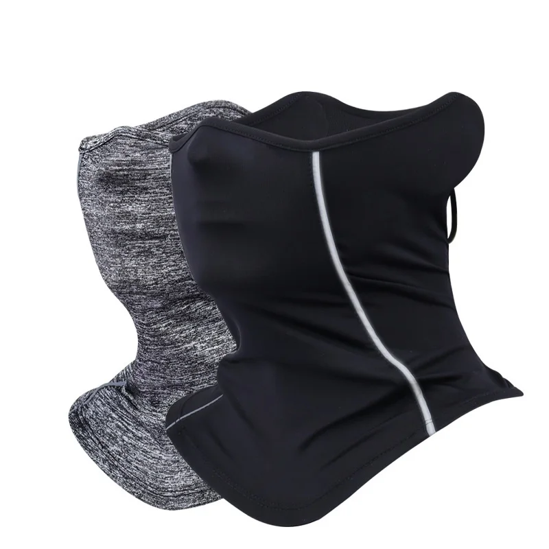 Reflective Strip Design Ice Silk Neck Gaiter silk scarf
