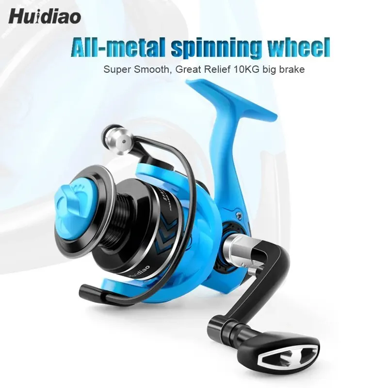 Huidiao 스피닝 릴 최대 드래그 8-10kg, 낚시 LSG2000-7000 릴 금속 ..