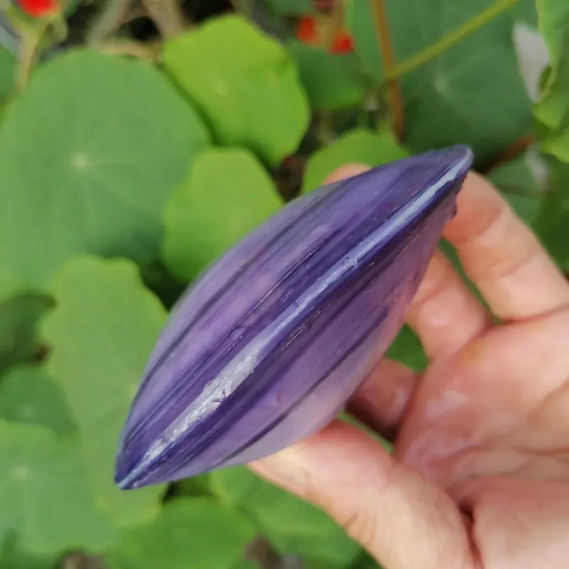 1PC 천연 보라색 조개 껍질 이중 껍질 어항 장식 공예품 웨딩 장식 바다 보석