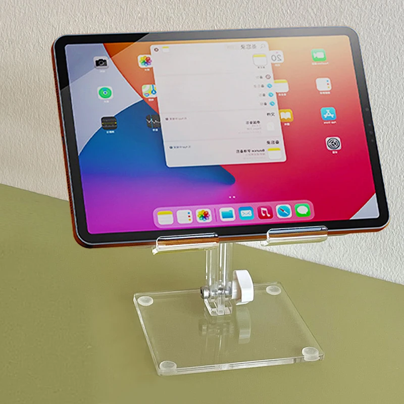 Outmix-suporte para Tablet Acrílico Ajustável Suporte Dobrável Suporte Desktop mi Pad Samsung Ipad Pro Air Mini 12.9 11 10.2 10.9