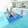 Floating Water Pad Mat 3-Layer Swimming Floating Foam Pad 9' x 6'/12.8' x 5' Water Pad with Storage Straps Water Activities Mat 1