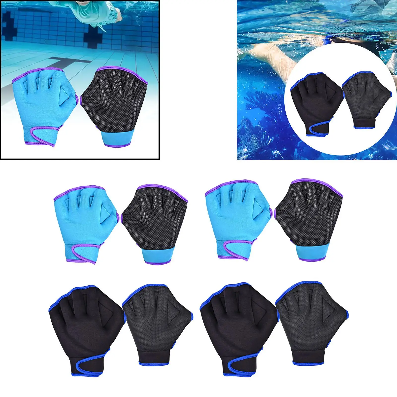 1 Pair Swimming Hand Paddles Gloves Swimming Equipment Swim Hand Paddles for Surfing Professionals Water Sports Diving Training 1