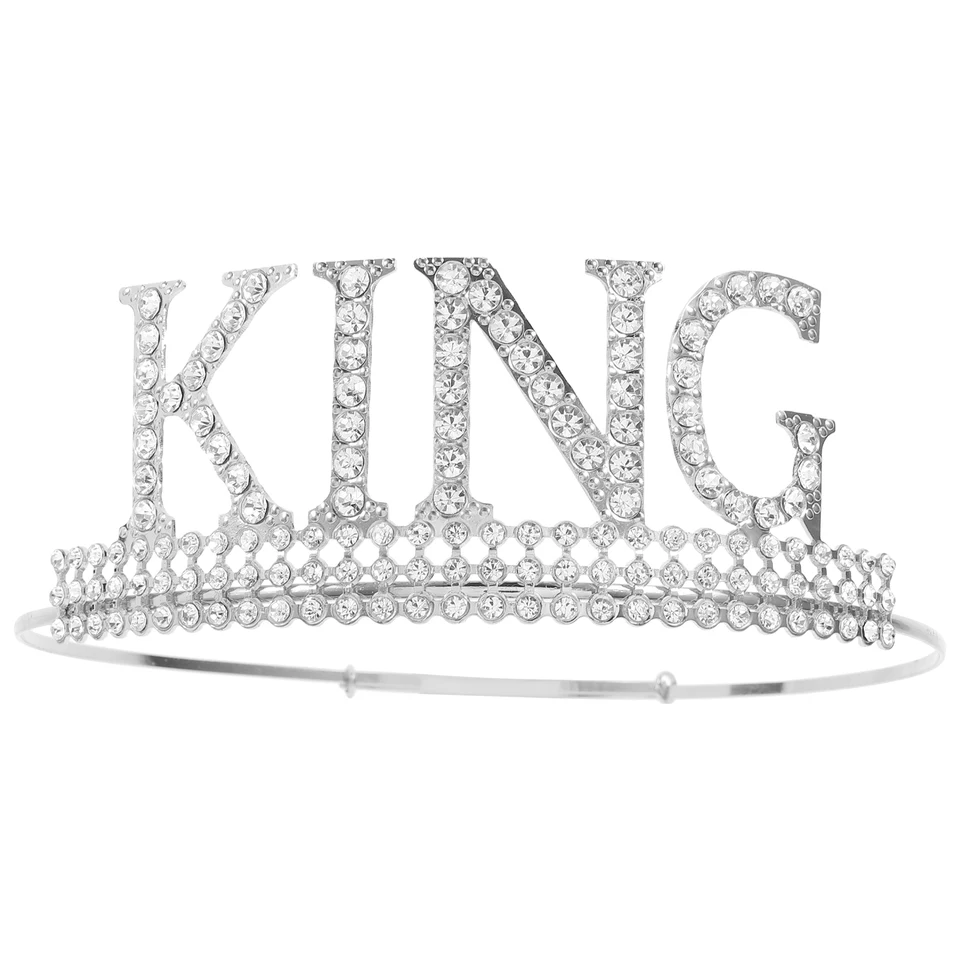 Corona Da Re In Metallo E Strass Per Uomo: Tiara Regale Per Feste E Cosplay - 4
