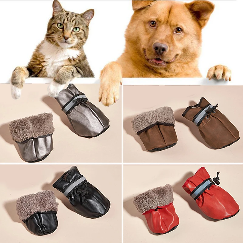 WinterAntislipRainDogBootiesWaterproofDogsShoesCatBootsPet