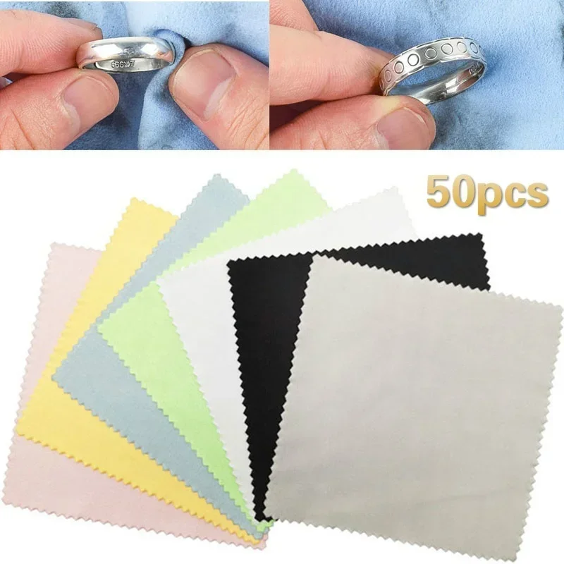 

10-50pcs Polish Polishing Cloth Silver Color Cleaning Polishing Cloth Soft Clean Wipe Wiping Cloth For Silver Gold Jewelry Tool
