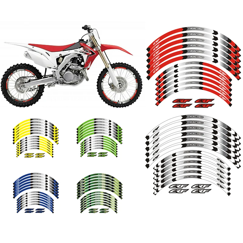 

Motorcycle Accessories Wheels Stickers Decals Reflective Stripe Set For HONDA CRF250RX CRF 250RX 2004- 2017 2019-2021 21"18" Rim
