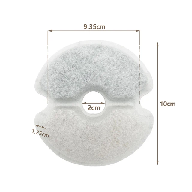 Water Fountain Activated Carbon Replacement Filters for 304 Stainless Steel Cat Drinking Fountain Filters Pet Supplies 3