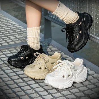 2025 Summer New Fashion Breathable Chunky Sneakers Women EVA Non Slip Wading Platform Shoes Woman Outdoor Thick Sole Sports Shoe 1
