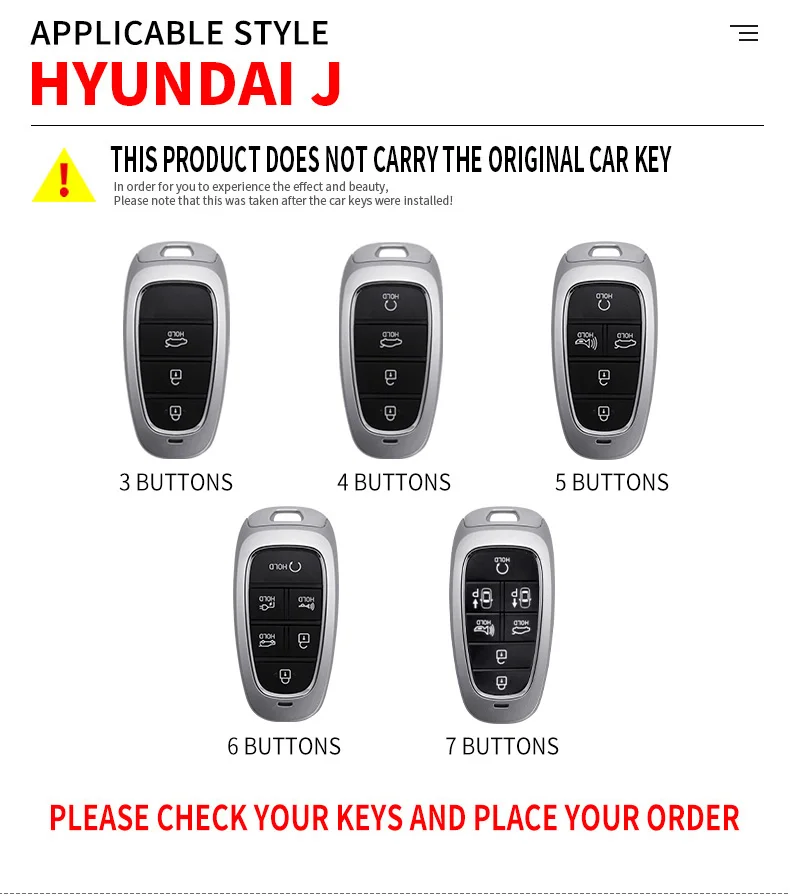 Nuova custodia per chiave a distanza per Auto per Hyundai Santa Fe Tucson 2022 NEXO NX4 Atos Prime Solaris 2021 4 5 pulsanti accessori Auto - S2ed6c987c29040efa715e4b84307c00az