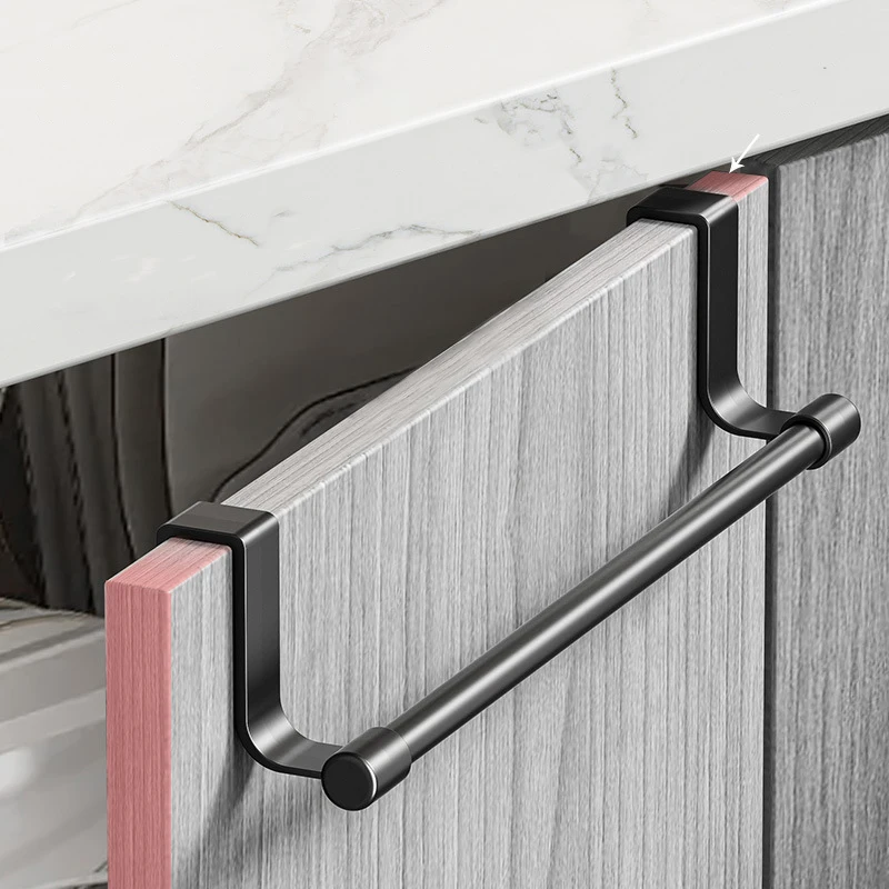 Towel Rod Steel Metal Wire Over Cabinet Rack Storage Organizer Bathroom Door...