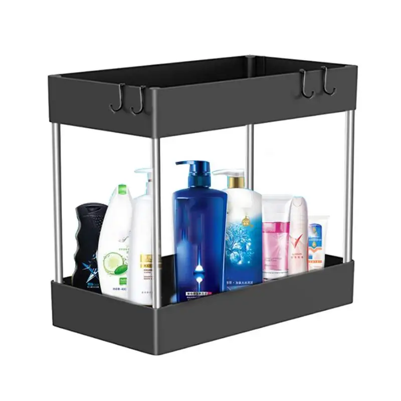 

Under Bathroom Sink Organizer 2 Tier Under Bathroom Cabinet Organizer Multi-Purpose Storage Shelf for Sinks Kitchen Desktop