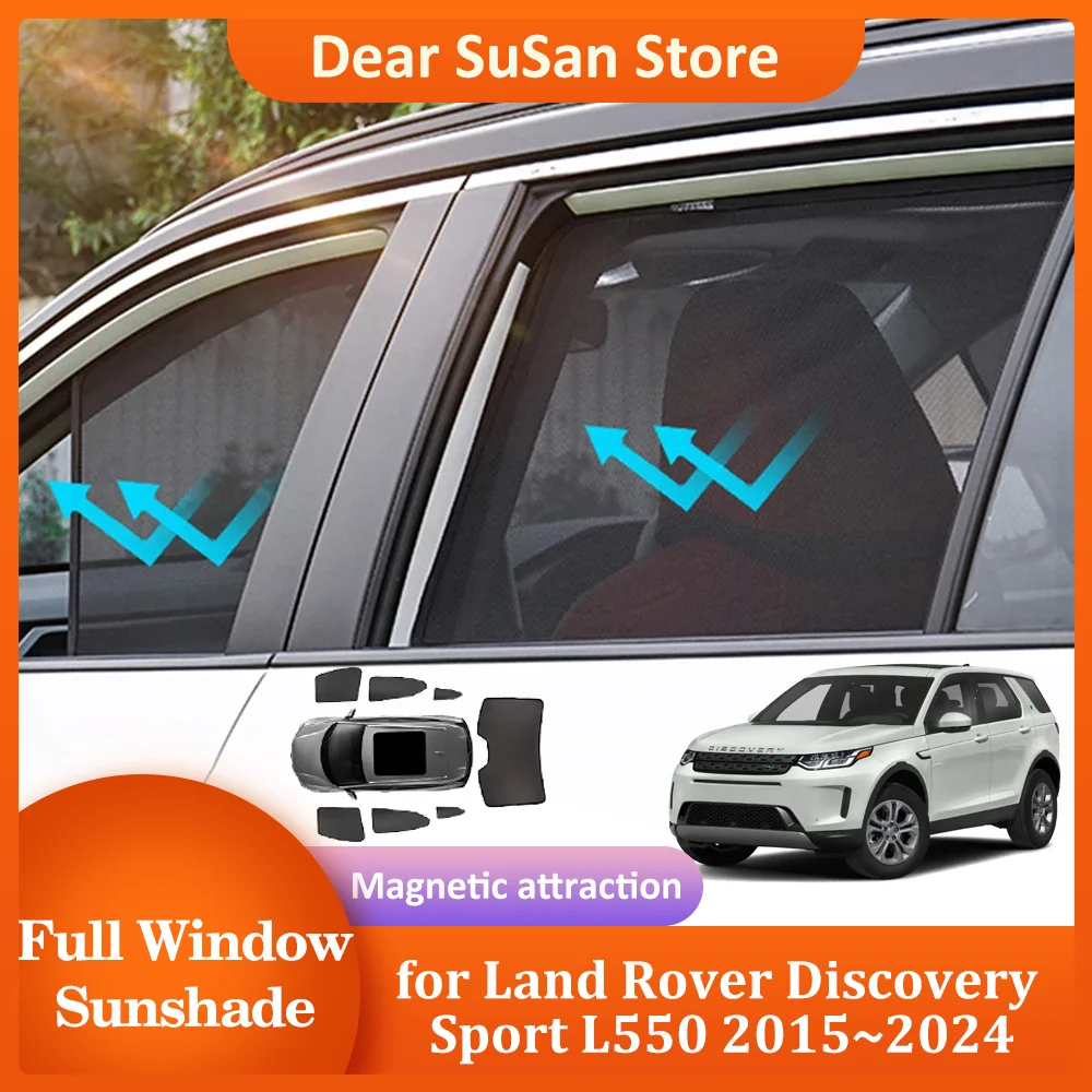 

Car Magnetic Sunshade for Land Rover Discovery Sport L550 2015~2024 Windshield Curtain Side Window Sunroof Pad Cover Accessories