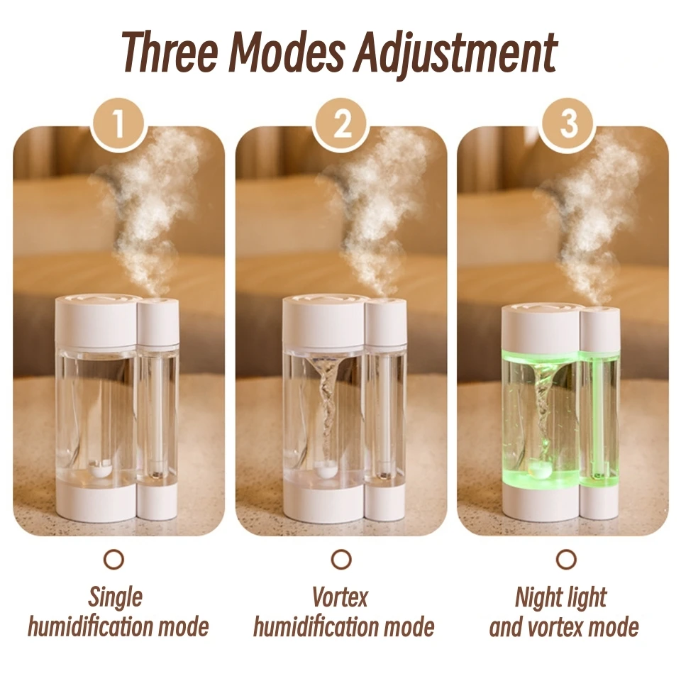Creative Waterspout Air Humidifier USB Ultrasonic Heavy Fog Aroma Humidifier  Diffuser Fragrance Water Mist Maker with LED Light - AliExpress