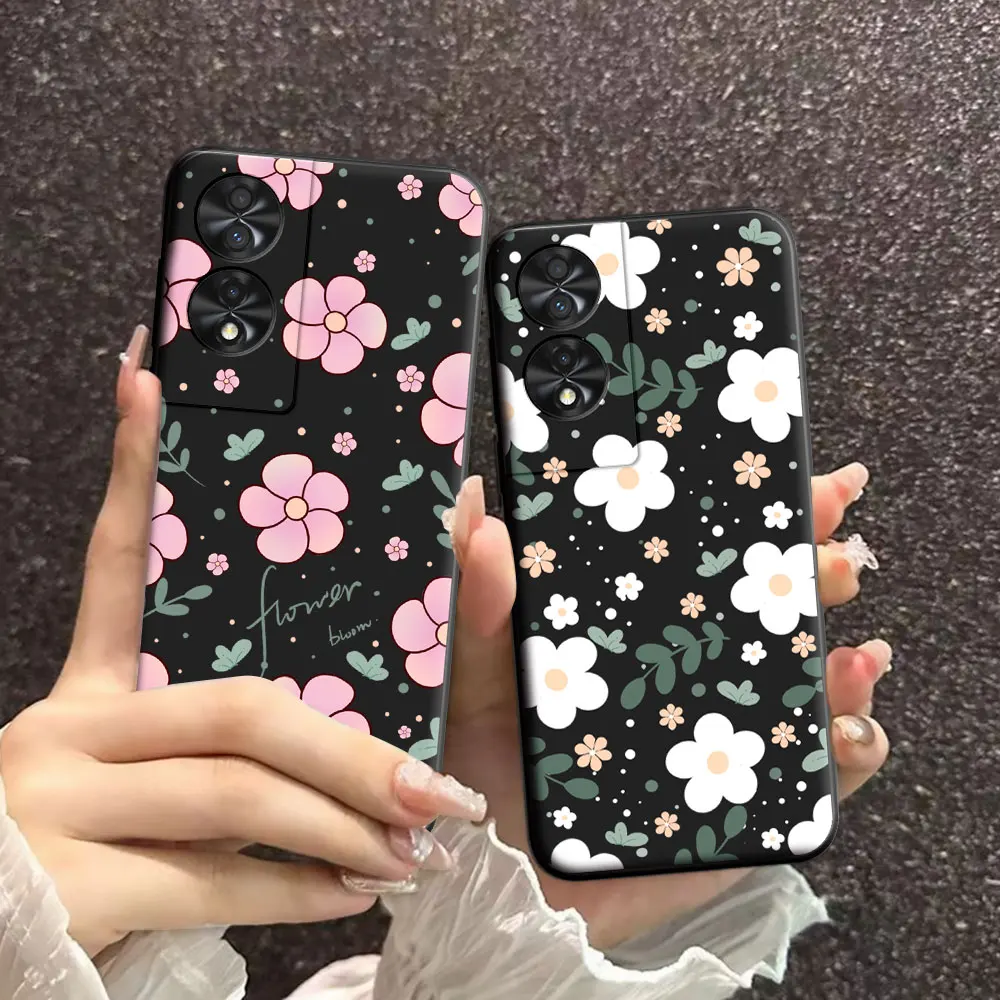 Elegant Floral Soft Silicone TPU Phone Case - Luxury Back Cover