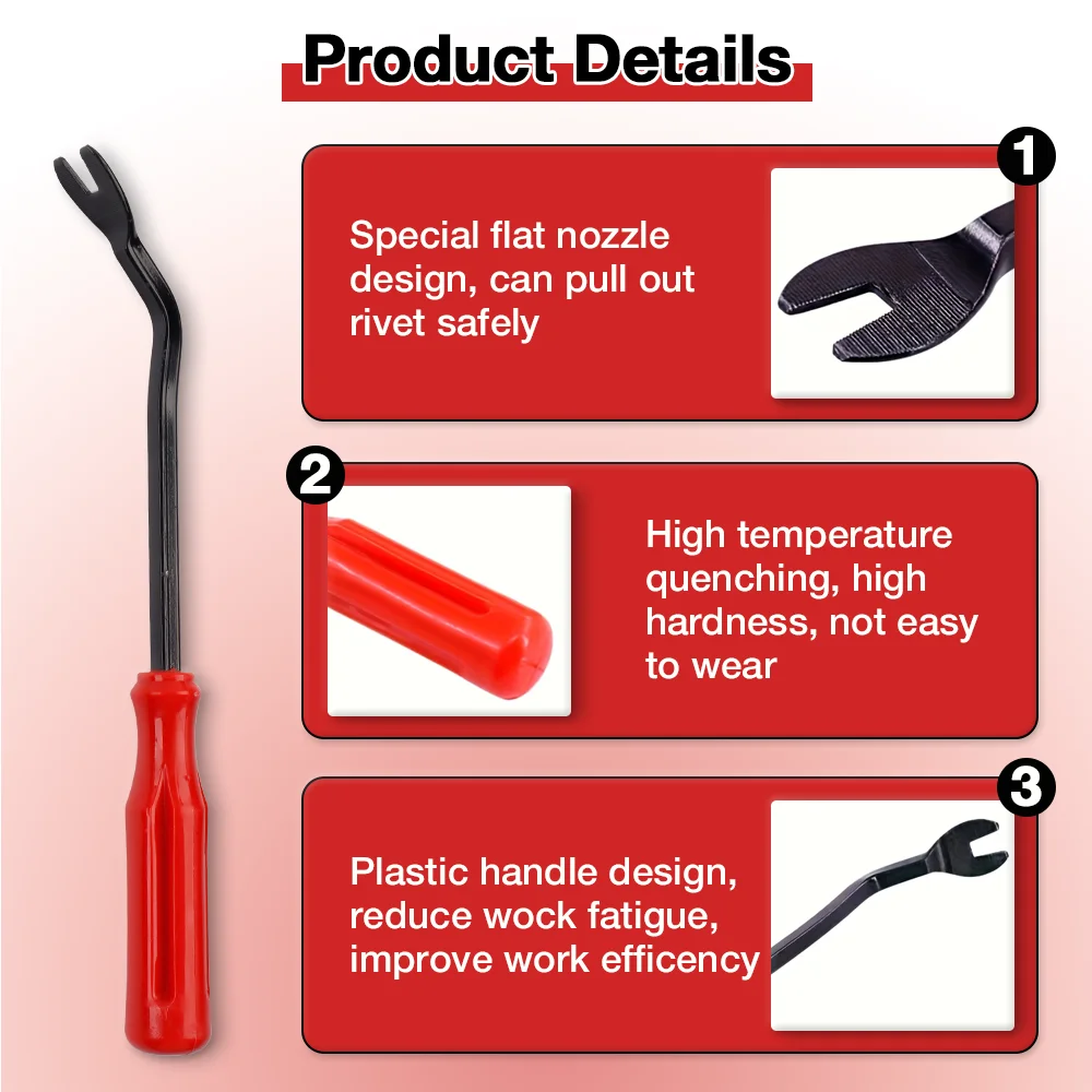 Plastic Rivet Gun Kit, Plastic Rivets, Optional Rivet Removal Tool, Blind Gun, For Installing Removing Auto Door Interiors