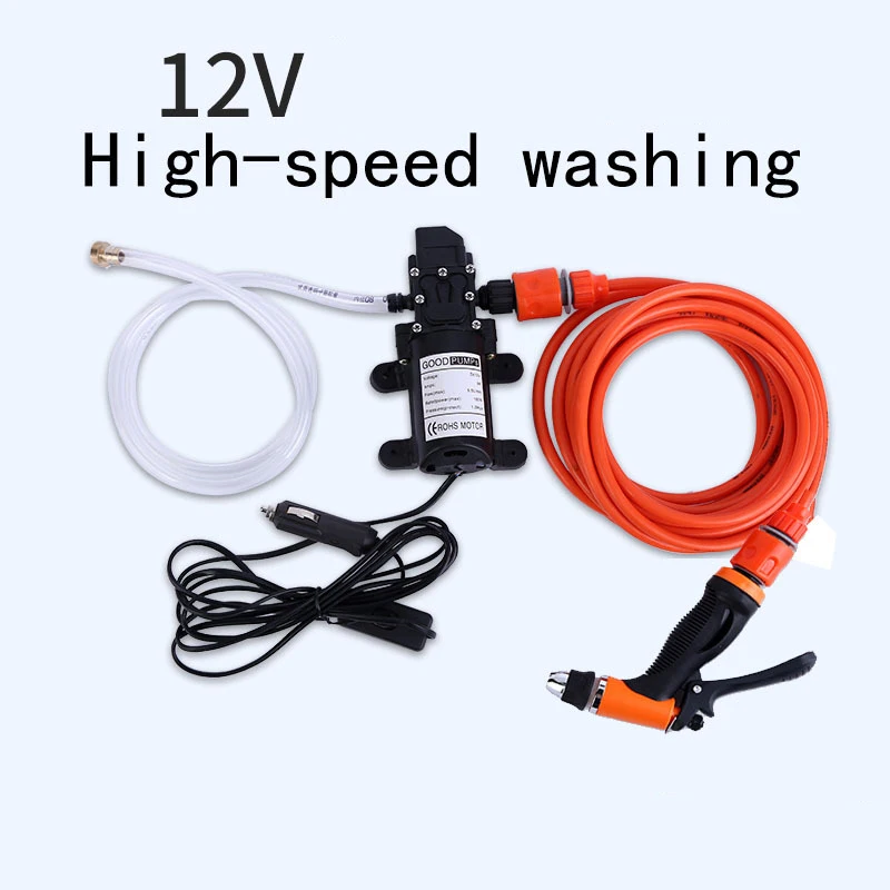 12V Car Electric Siphon Pump Washer handheld Faucet Kit Outdoor Camping Bath Shower Set