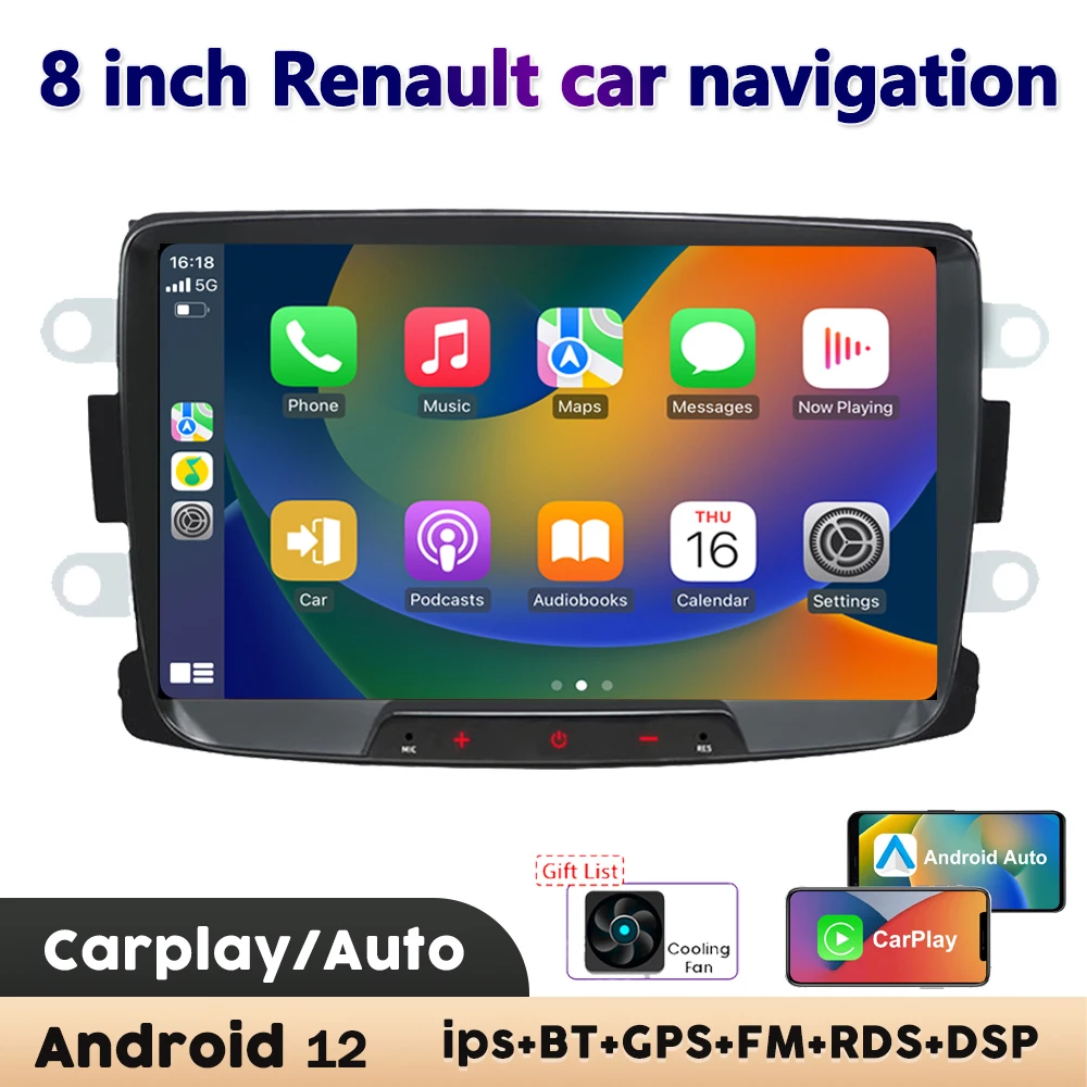 7 Stereo Radio 2+32GB GPS For Renault Captur Symbol Duster LADA Xray 2  Carplay
