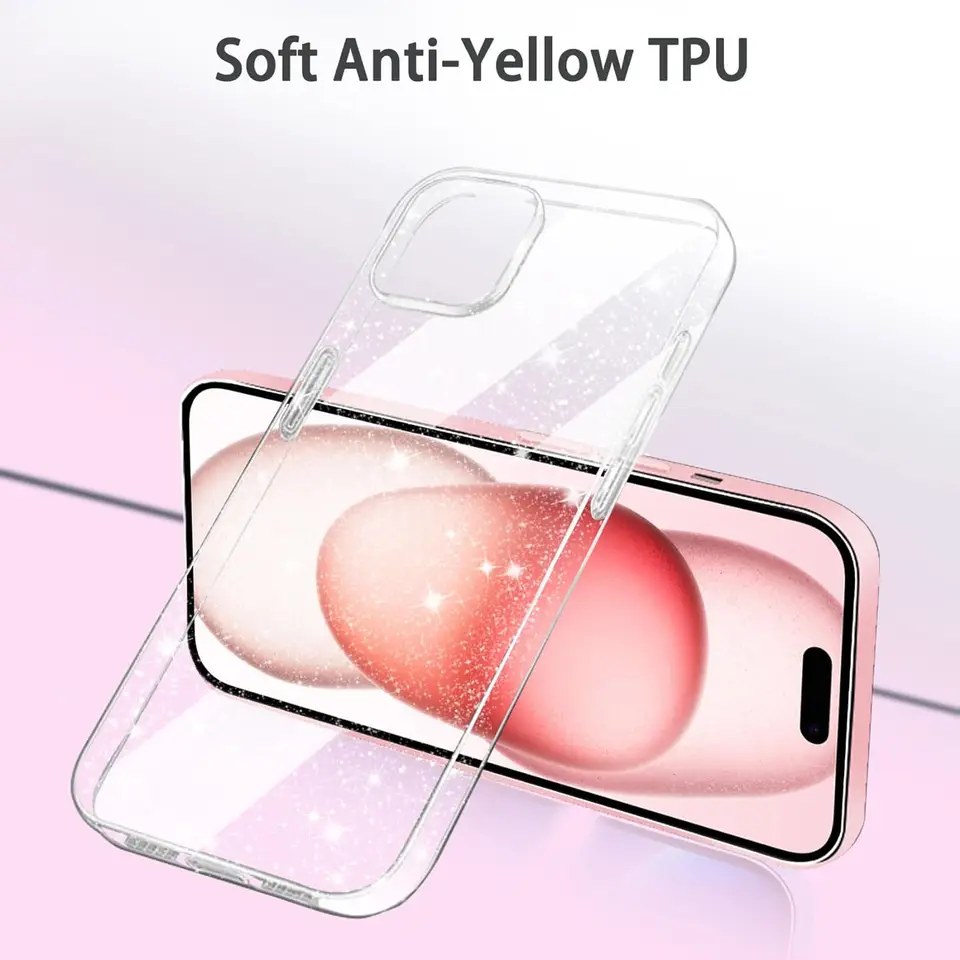 Custodia trasparente con glter di lusso per iPhone 15 14 13 12 11 Pro Max Mini X XS Max XR 7 8 Plus 16 Pro Cover in silicone acrilico  202192403
