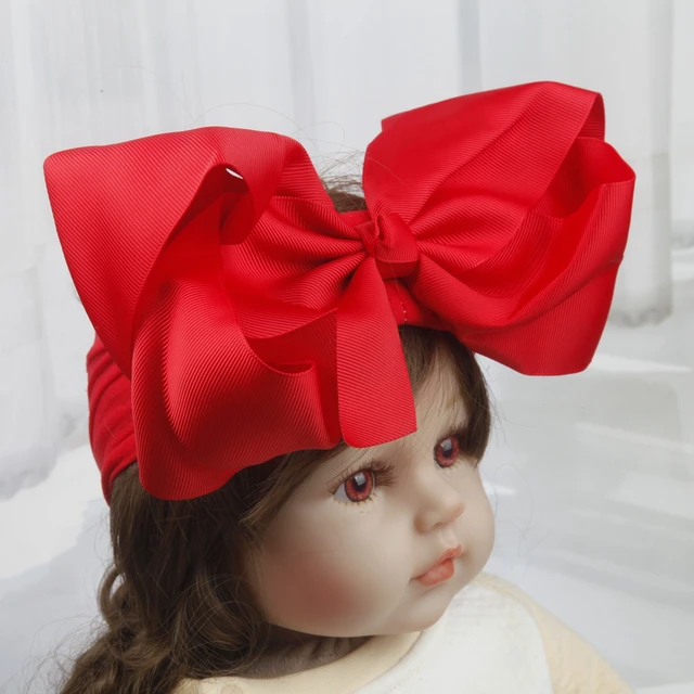 Big Bow Headband Baby Red Hair Bow Lace Bow For Babies And Big