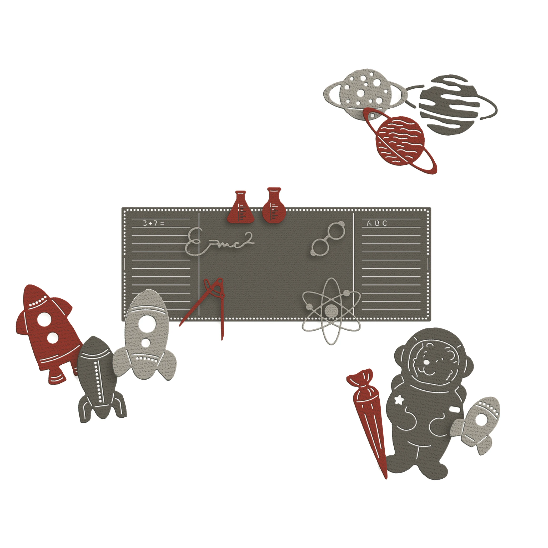 Space Rocket Metal Cutting Muore Per Scrapbooking Paper Craft Handmade Card Album Punch Art Cutter 2022 Nuovo