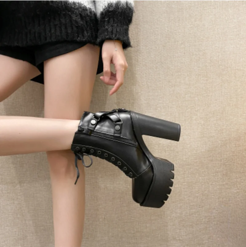 

New Women's Boots In Slope Heel High Heel Short Boots Rome Women Shoes Platform Boots Shoes for Women Boots Women Shoes High