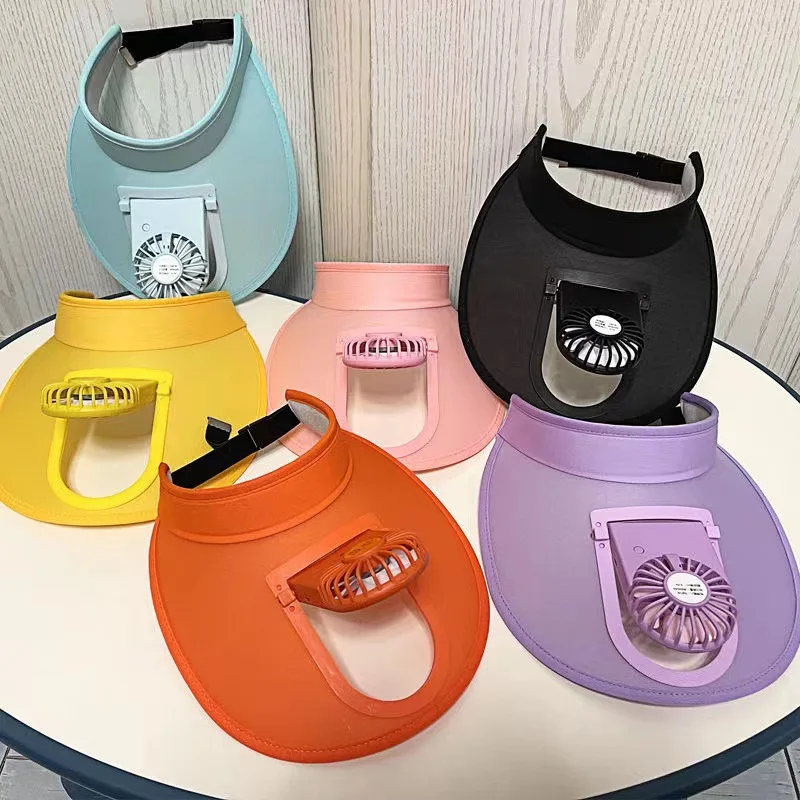 

Summer Breathable Cooling Fan Hat Adjustable USB Charging Fan Cap Anti UV Sun Protection Fishing Hat For Outdoor Sports Sun Hats
