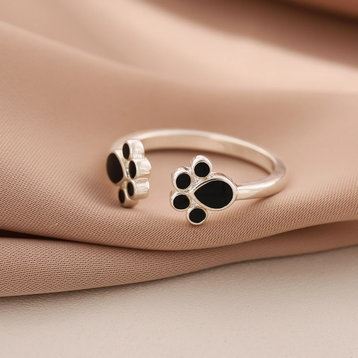 Sterling Silver Dog Paw Ring