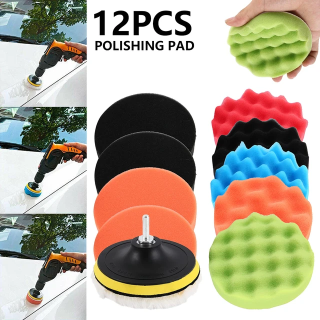 9Pcs 5 Inch Polishing Pads Sponge Waxing Foam Buffing Kit Car Polisher for  Drill