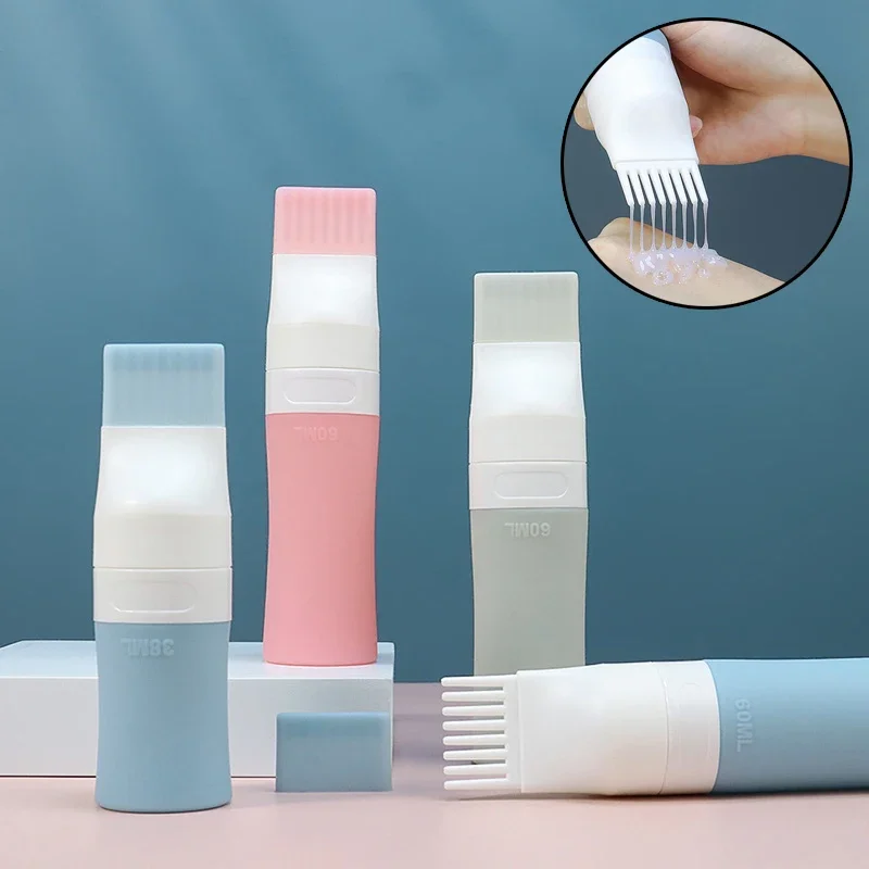 Hair Dye Applicator Bottles 38/60/80ml Plastic Dyeing Shampoo Bottle Oil Comb Brush Styling Tool