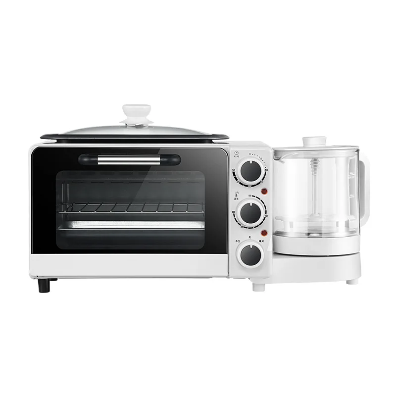 Zogifts Small Kitchen Appliance 4 In1 Electric Toaster Oven Coffee Grill Pan Machine Breakfast Maker