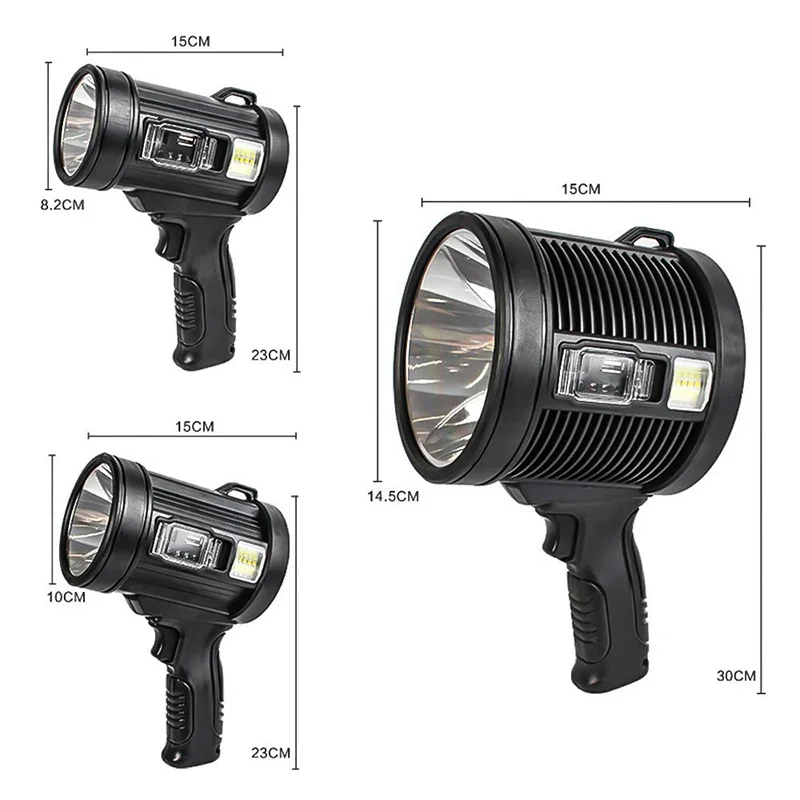 1Pc High Power Rechargeable Led Flashlight Searchlight