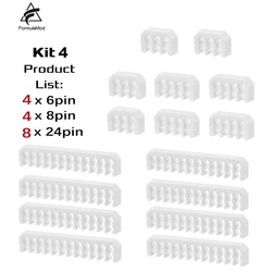 Enhanced Cable Management Wire Organizer for Computer Cases and Power Supply Extensions (Kit 4 White)