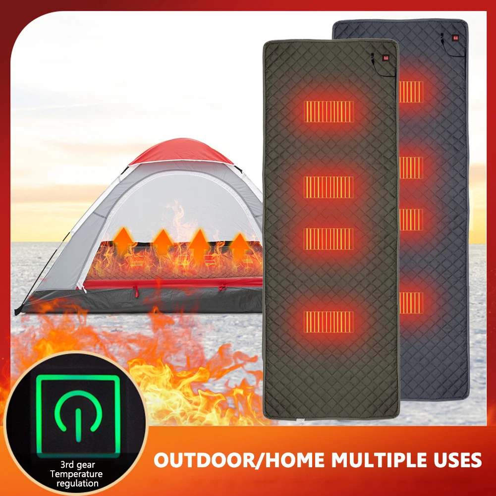 5V USB Sleeping Electric Heating Pad Heated Cushion Cold Resistant 3-Level Temperature for Outdoor Camping Heated Electric Mat electric heating blanket electric heating pad heating sleeping mat