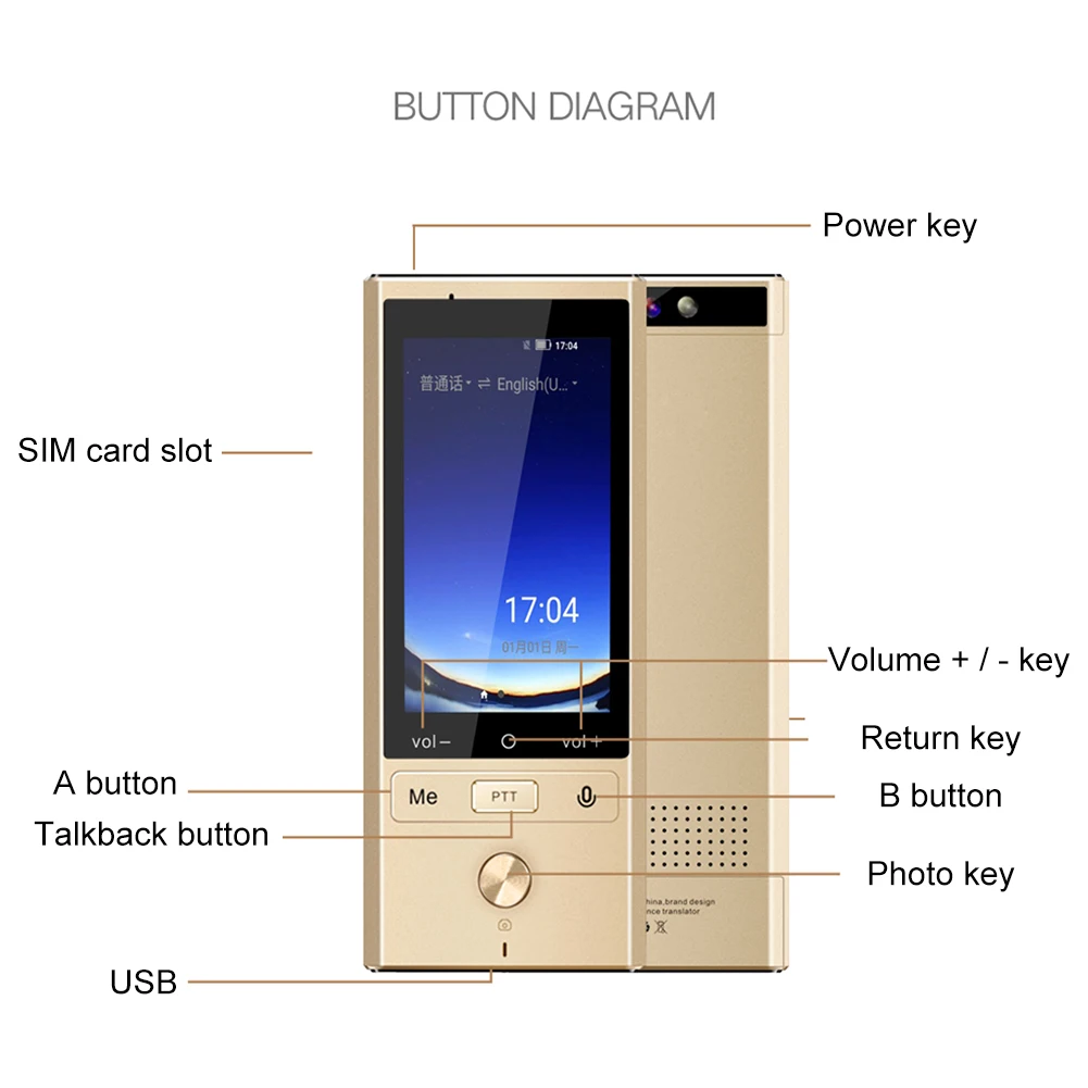 New Portable T9 Offline Translator Real Time 107 Multi-Language Translation Machine Global Voice Translator With Wifi M T